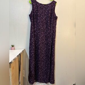 Julian Taylor Purple Floral Sleeveless Maxi Dress